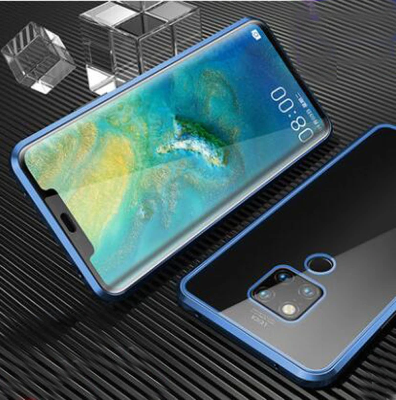 Двусторонний чехол с магнитным стеклом для huawei P20 P30 mate 20 10 Pro Lite mate 20X