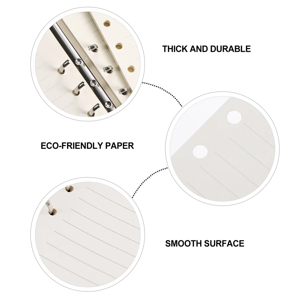 

5 Pcs Note Pad A5 Refill Paper 6-hole Loose Leaf Paper Loose-leaf Inserts Papers