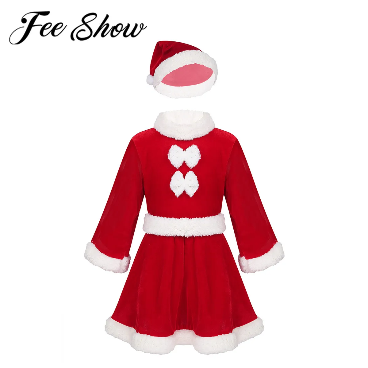 Костюм для мальчиков и девочек FEESHOW костюм Санта-Клауса На Хэллоуин Рождество
