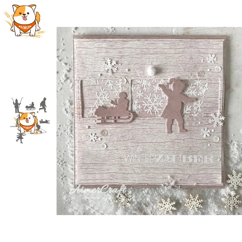 Зимние металлические штампы для катания на лыжах и снежках девочек мальчиков