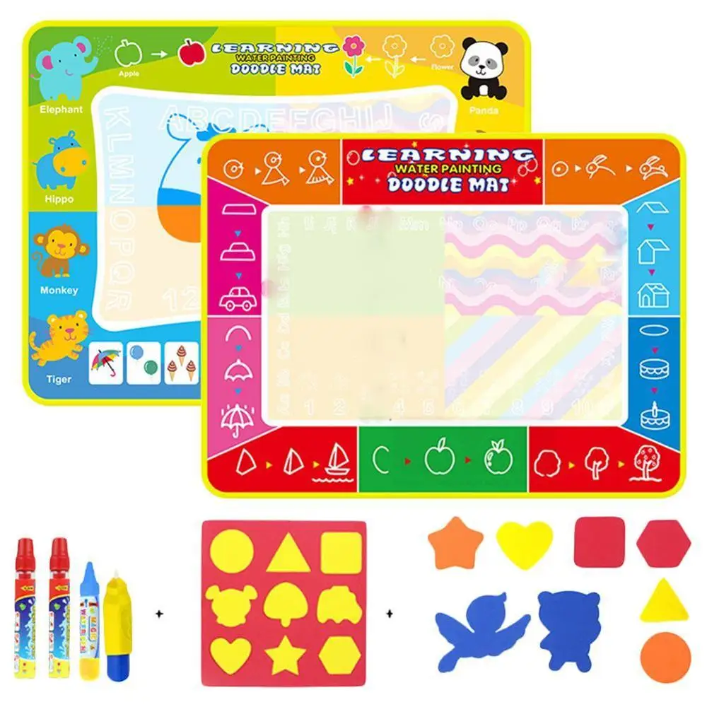 120*90 см забавная волшебная вода нарисованные красками книга каракули коврик для