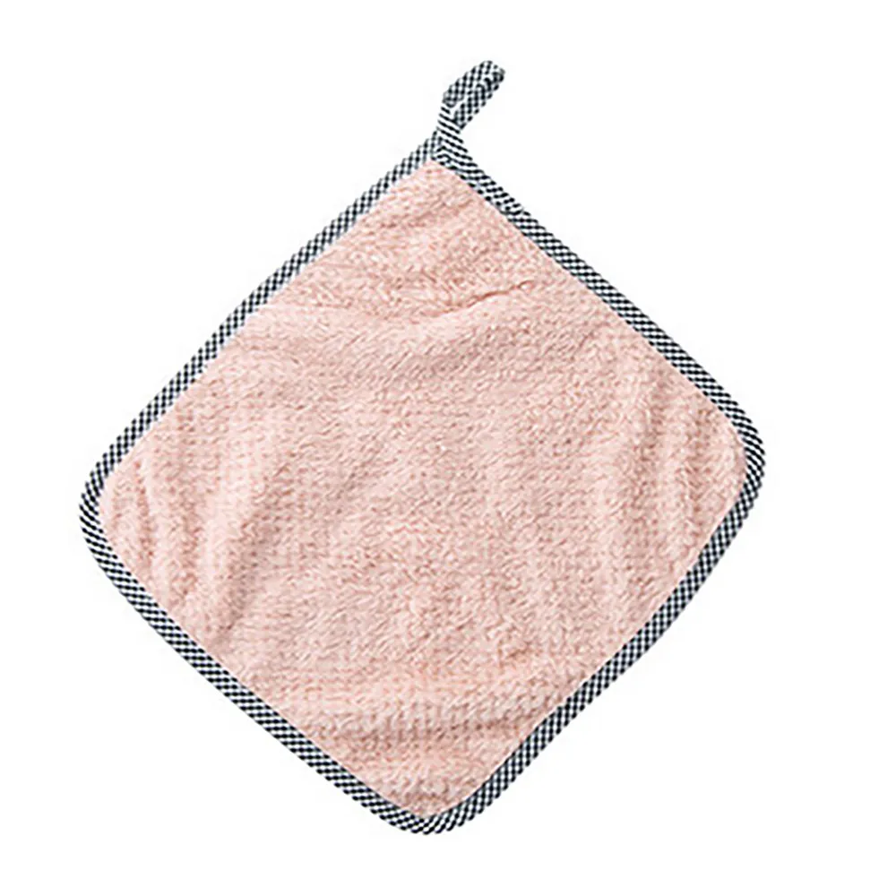 

Nonstick Oil Coral Velvet Hanging Hand Towels Kitchen Dishclout