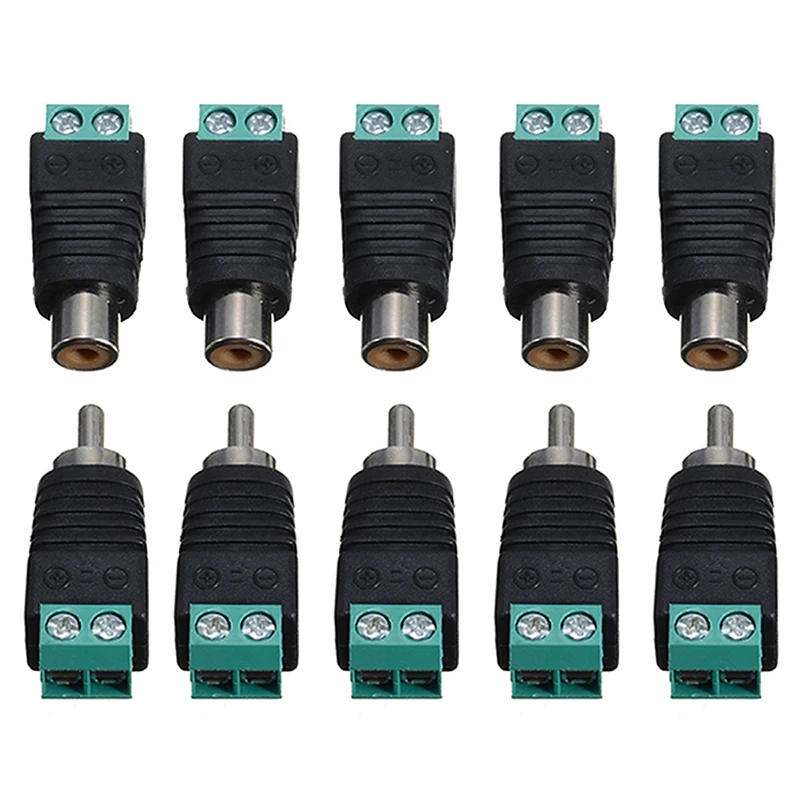 10 шт. Колонка Mayitr проводной кабель штекер + гнездовой разъем RCA адаптер для