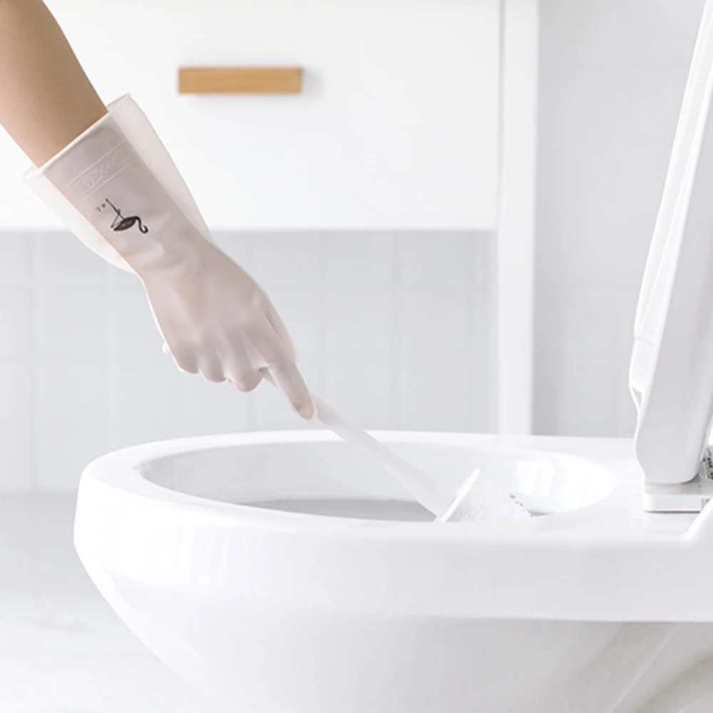 Кухонные перчатки для мытья посуды бытовые Нескользящие водонепроницаемые