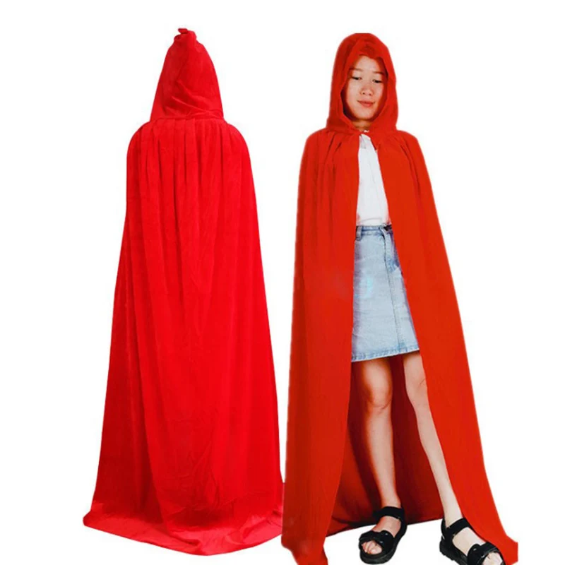 Накидка с капюшоном Anself для Хэллоуина бархатное пончо ведьмами мужчин и женщин