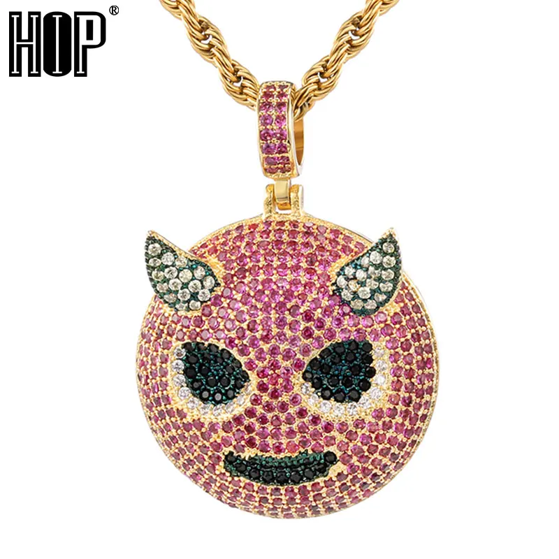 Кулон и ожерелье для мужчин в стиле хип-хоп из меди с цирконом | Украшения