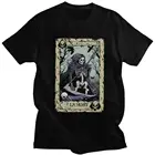 Уличная одежда Death футболка с изображением карт Таро Мужская футболка с коротким рукавом Major Arcana Хэллоуин жуткий скелет жуткая футболка из хлопка Harajuku