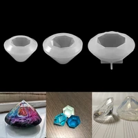 1pcs diamond shaped silicone molds gem necklace pendants epoxy resin mould for diy handmade jewelry making finding tools
