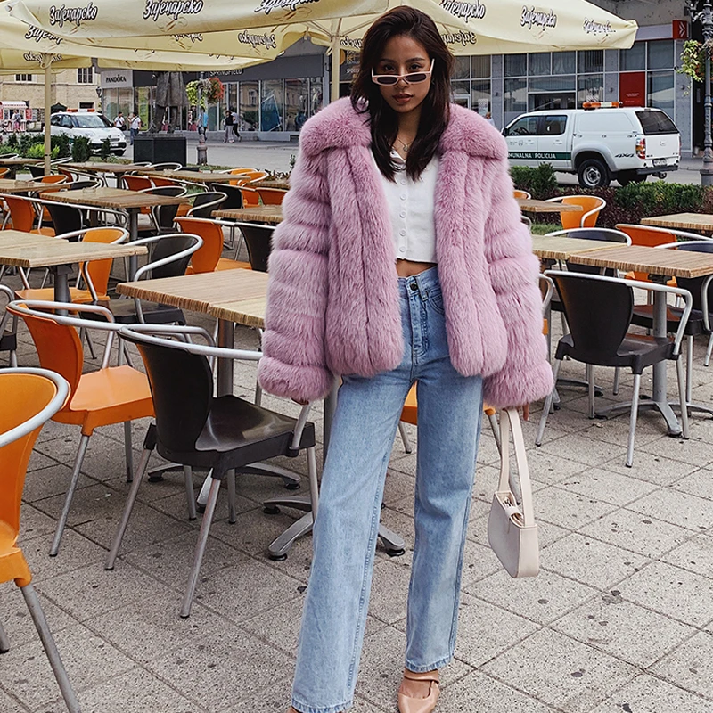 Женская меховая куртка из натурального Лисьего меха | одежда