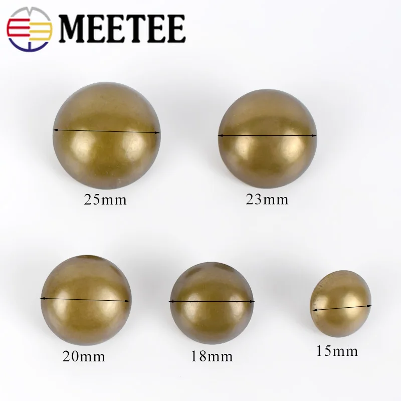 Металлические пуговицы Meetee 15-28 мм в виде грибов рукоятка для пальто куртки
