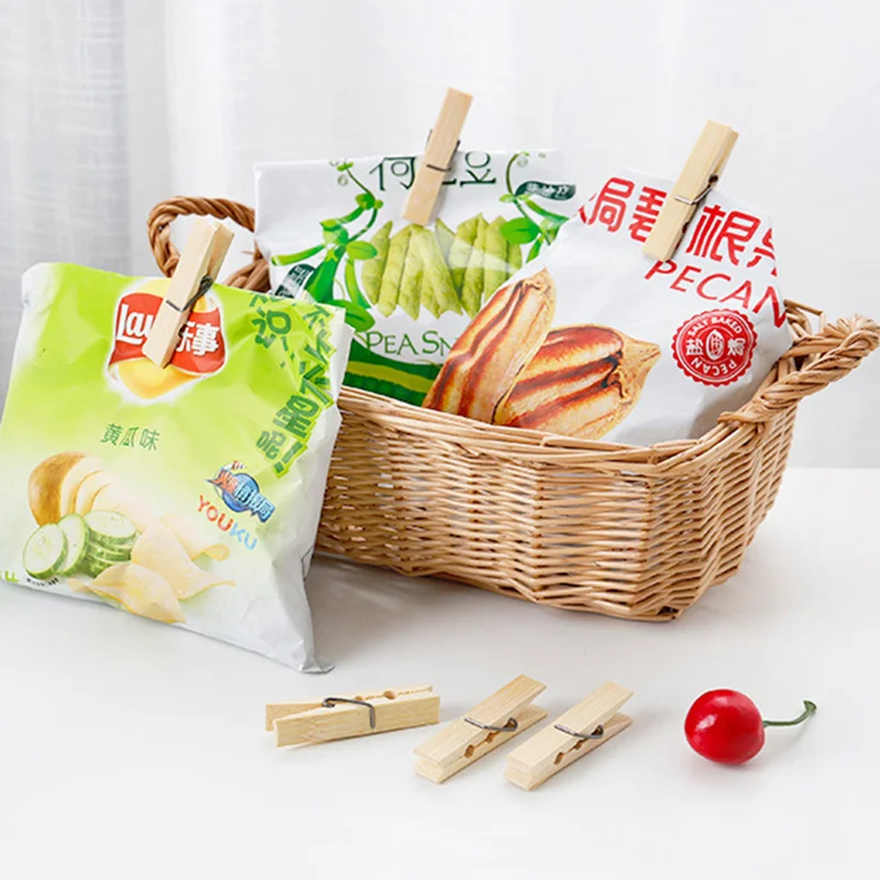 Многофункциональная бамбуковая ветрозащитная прищепка для хранения