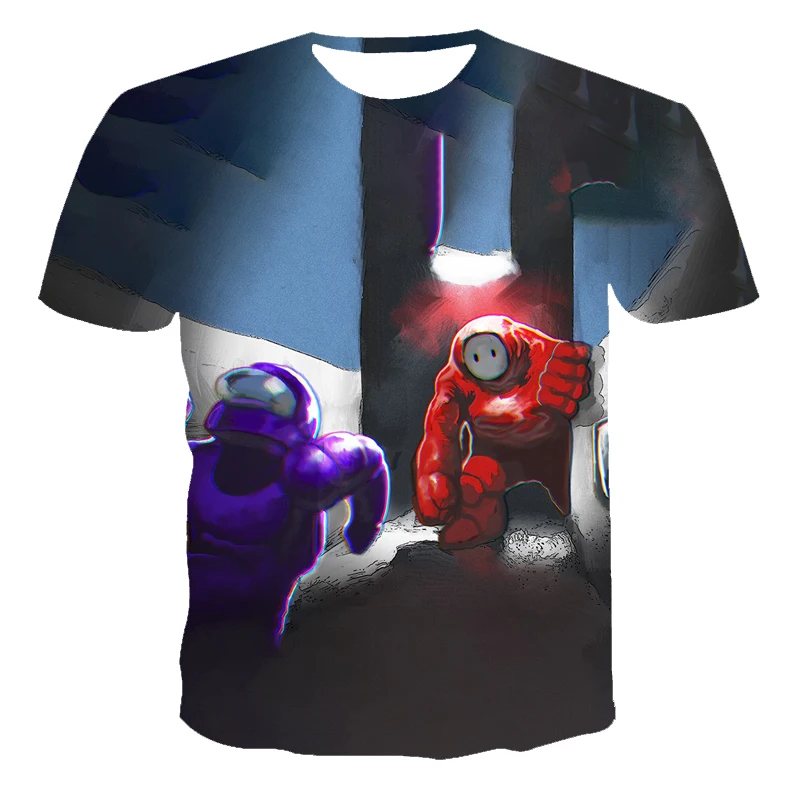 

T-shirt boys and girls street clothing kids clothes new summer 2021, anime 3D printing baby O-neck funny T-shirts for boys and g