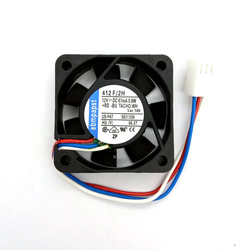 Connector 2 Немецкий ebmpapst 412 F/2 H 40x40x10MM DC12V 0,8 W охлаждающий вентилятор - Цвет лезвия: Connector 2