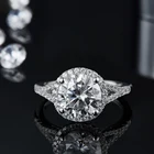 BOEYCJR 925 Halo 1.5ct2ct3ct D цветной Муассанит VVS помолвка стандартная с государственным сертификатом для женщин