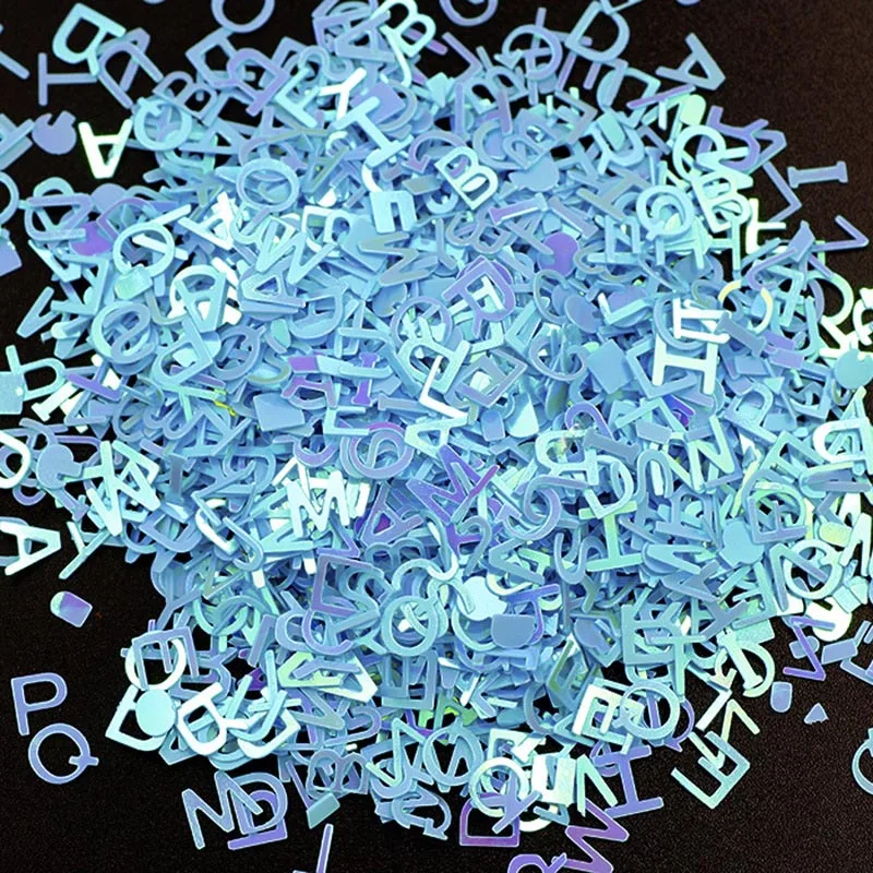 

Holographic Alphabet Glitters DIY Jewelry Craft Shaker Fillings Letter Sequins Phone Case Decor Accessories Cosmetic Art