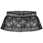 Сексуальные юбки Babydoll для мужчин, Прозрачная Кружевная юбка с оборками, женская одежда для сна, черная мини-юбка с цветочным рисунком и низкой талией