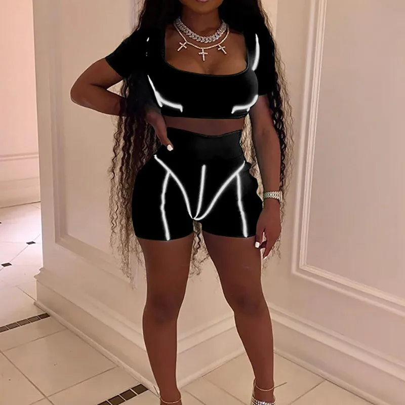 Спортивный костюм женский со светоотражающими вставками спортивная одежда с