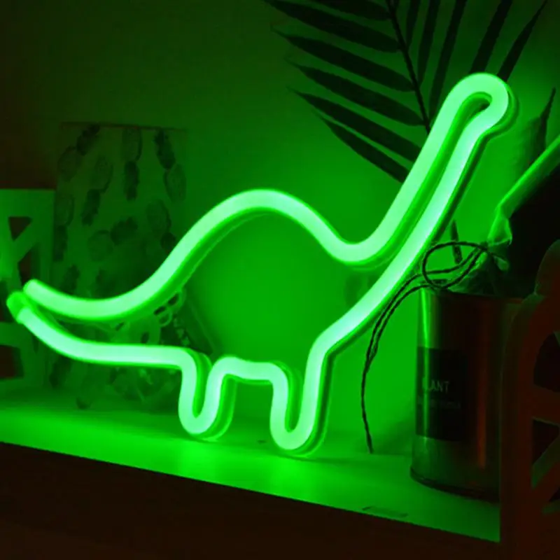 

Dinosaur Shape Design Neon Sign night Light Room Wall Decorations Home LED Night Light Home Christmas for boys
