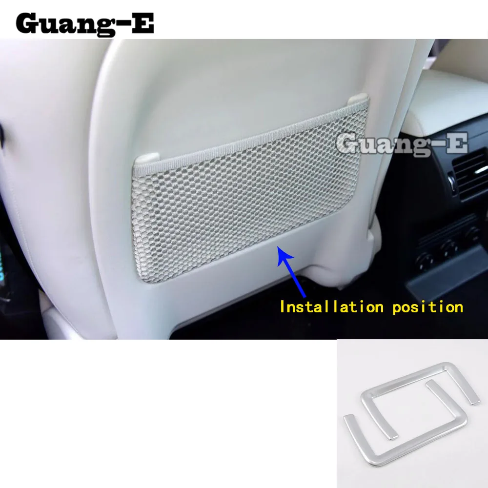 

For Jaguar F-PACE F Pace 2016 2017 2018 2019 2020 Car Sticker Styling Cover Interior Back Rear Seat Storage Net Frame Trim 2pcs