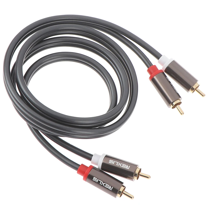 Коаксиальный аудиокабель 2 RCA на 3 5 Jack стерео 1 м для домашнего кинотеатра DVD ТВ