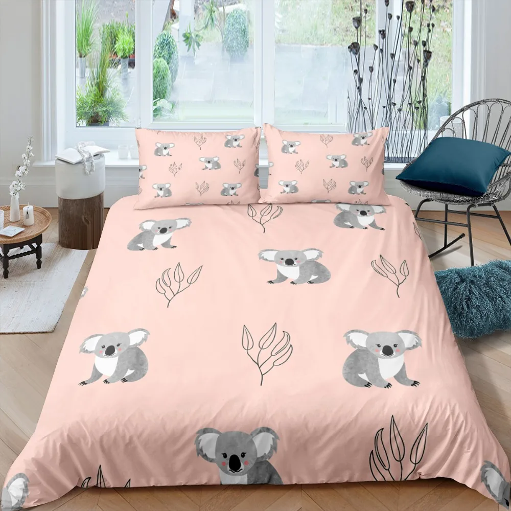 

Kawaii коала постельные принадлежности, комплект модной одежды с симпатичным современным 3D печати одеяло Роскошные Queen King один Размеры пододе...
