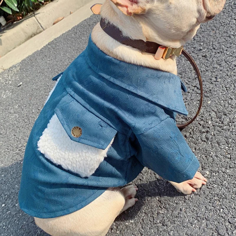 

Pet Dog Clothes Winter Warm with Big Jacket Fashion Thicken Pets Clothing Jacket For Teddy Home Dog Costume