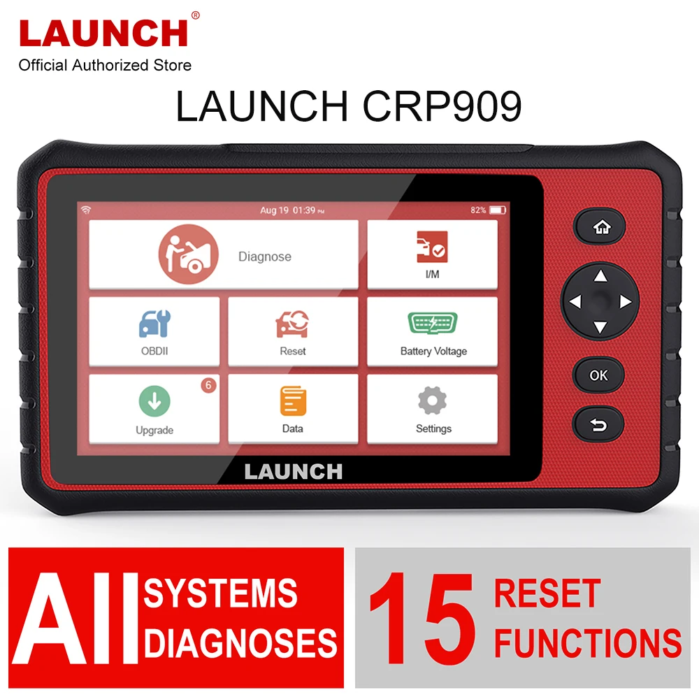 Автомобильный сканер LAUNCH X431 CRP909C OBD2 профессиональная подушка безопасности SAS TPMS