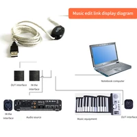 music keyboard cord new 1 8m midi to usb in out interface cable adapter for keyboard electronic drum music converter pc to