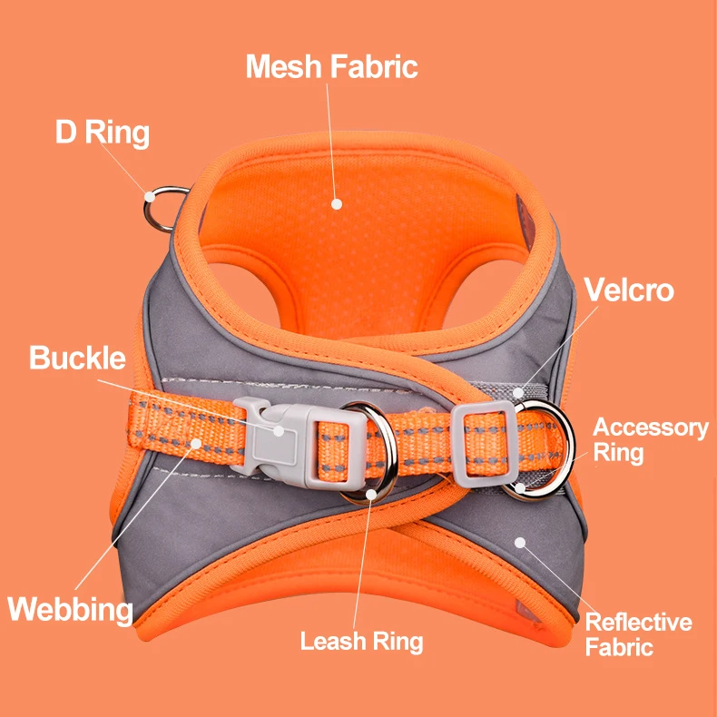 Комплект шлейки для собак светоотражающие регулируемые ремни домашних животных