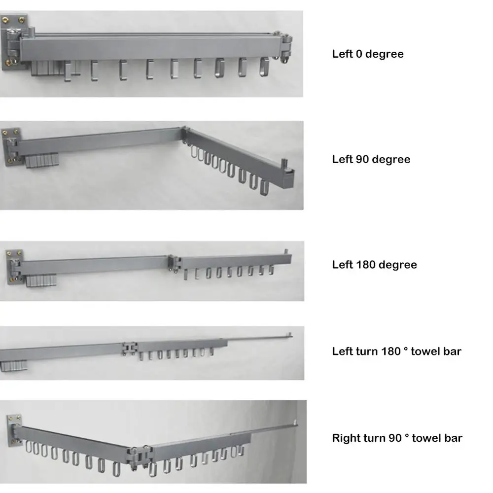 

Foldable Wall Hanging Clothes Drying Rack Indoor Balcony Retractable Hanger Space Aluminum Heavy Clothes Hanger