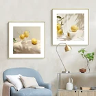 Скандинавский минимализм постер желтых лимонов и печать на холсте картины настенные картины для ресторана кухни комнаты декор