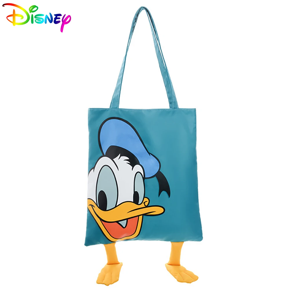 

Disney Girls Shoulder Bags For Children Cartoon Donald Duck Printed Kawaii Lightweight Student Handbag Teenager Lovely Side Bag