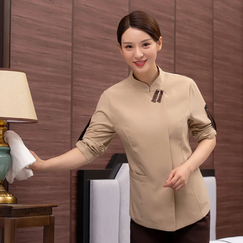 

Hotel Cleaning Work Long Sleeve Property Cleaner Suit Cleaner Clothing Female