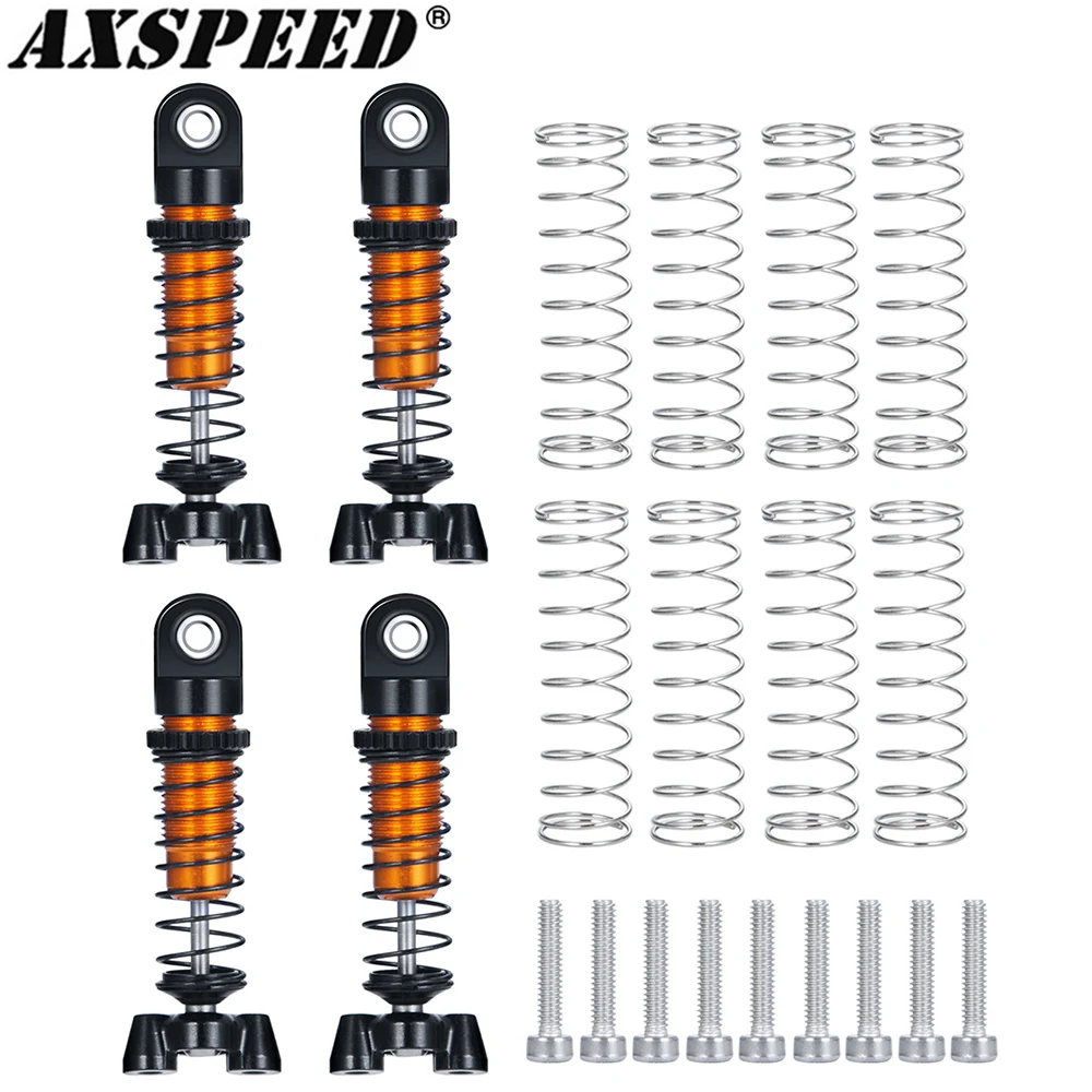 AXSPEED 4PCS RC Car Shock Absorber Adjustable Damper for Kyosho Miniz 1/18 Jimny, Miniz-Jeep 1/24 Wrangler Upgrade Parts