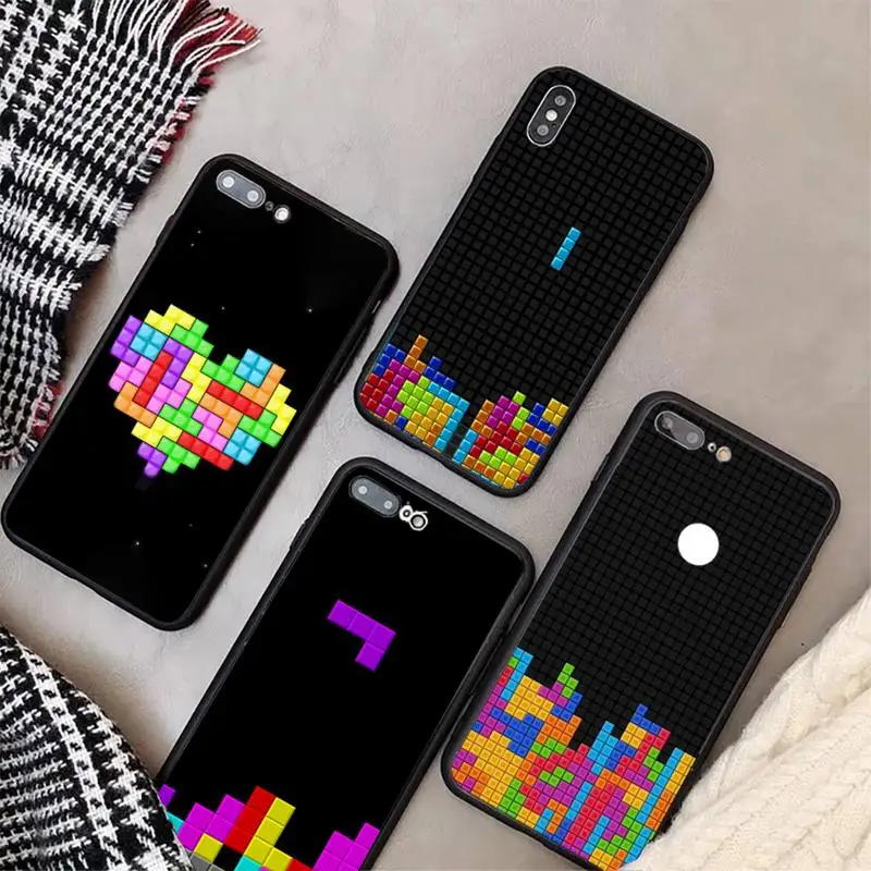 

Fun tetris love pattern Phone Case for Samsung LITE A750 A8 PLUS A40 A50 A50S A30S A70 A10S A20S A51 A52 A72 cover