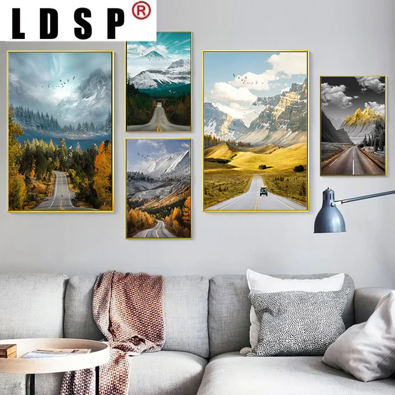 

LDSP Landscape Pictures Home Decor Nordic Canvas Painting Wall Art Modern Realist Scenery Posters and Prints for Living Room