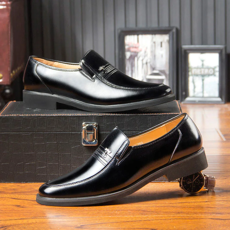 Модная новинка Мужская повседневная кожаная обувь Деловая мужская на полой