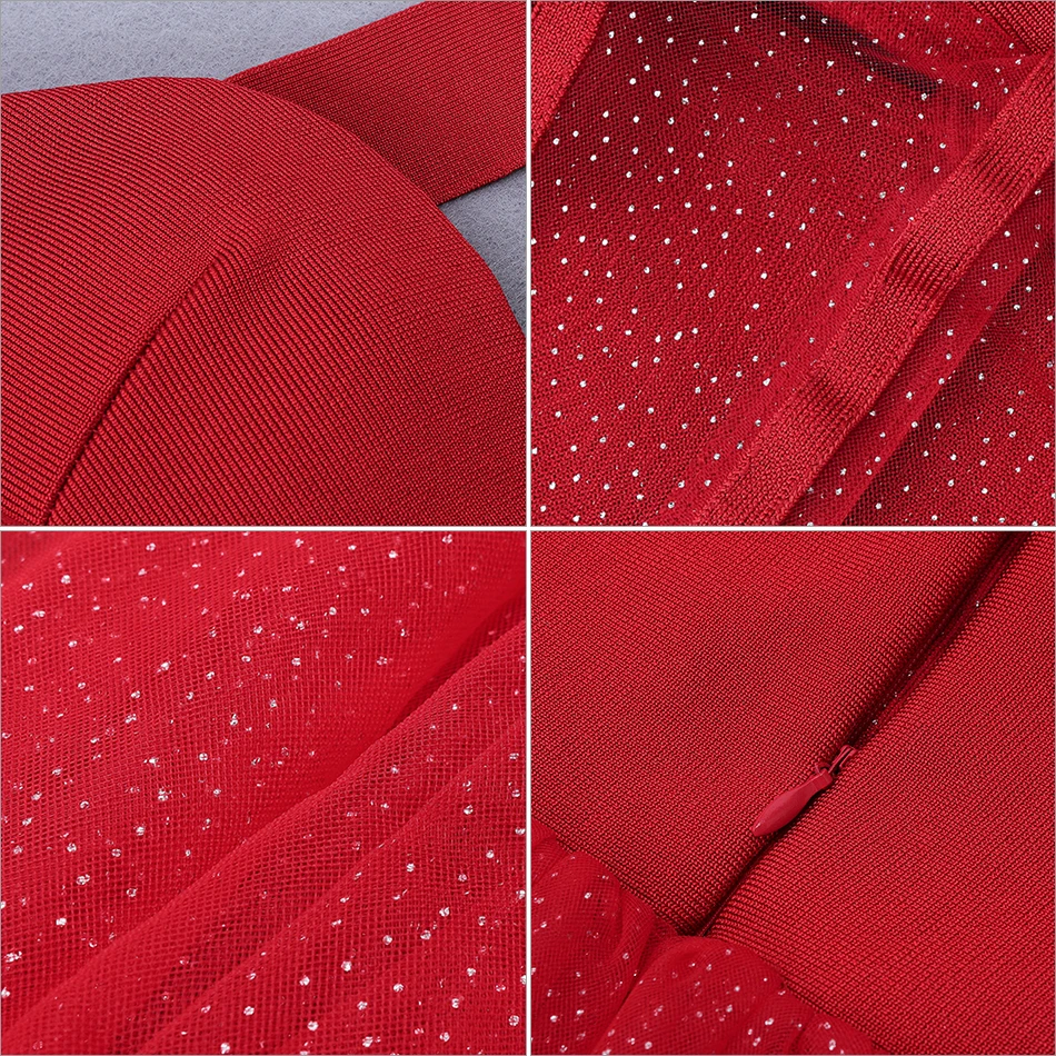 

2020 New Summer Women Red Lace Sequin Sleeveless Bandage Dress Sexy Spaghetti Strap Celebrity Evening Party Runway Dress Vestido