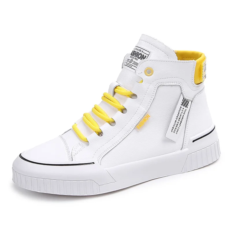 

Women's High Top Sneakers Spring Autumn Women vulcanize Shoes White Flats Female Lace Up Trainers Woman Casual Shoes Ankle Boo