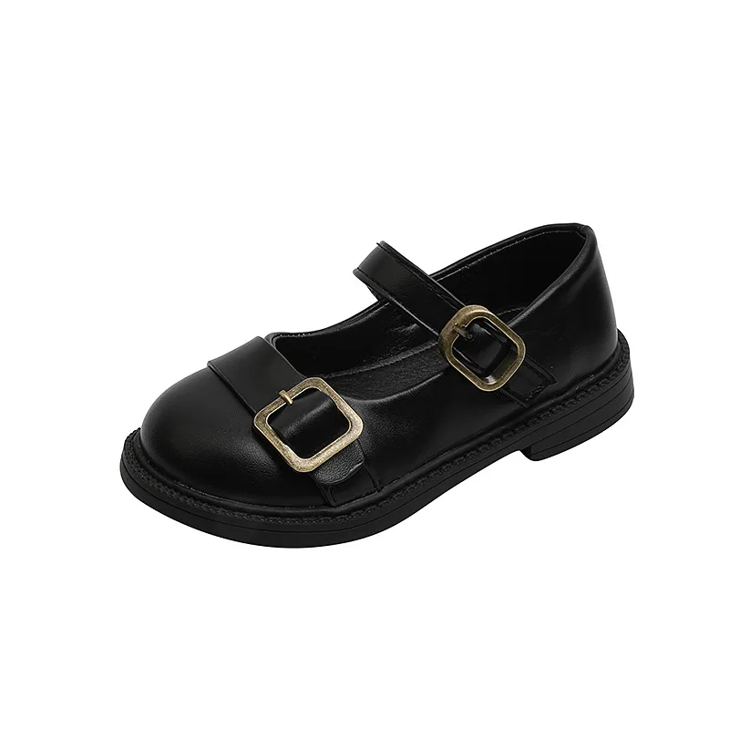 

Kids Retro Soft Bottom Loafer Girls Princess Pu Leather Shoes Non-Slip Kids Flat Shoes Children's School Mary Jane Shoes