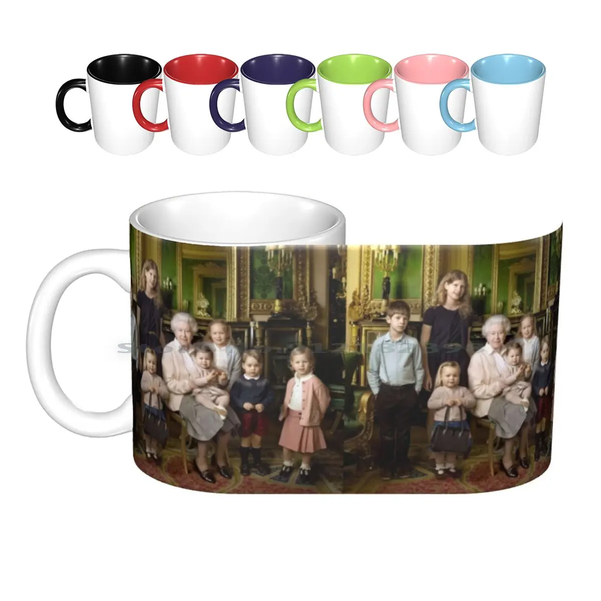 

Queen Elizabeth Ii Poses With Grandkids Ceramic Mugs Coffee Cups Milk Tea Mug Queen Elizabeth Grandkids British Royal Royal