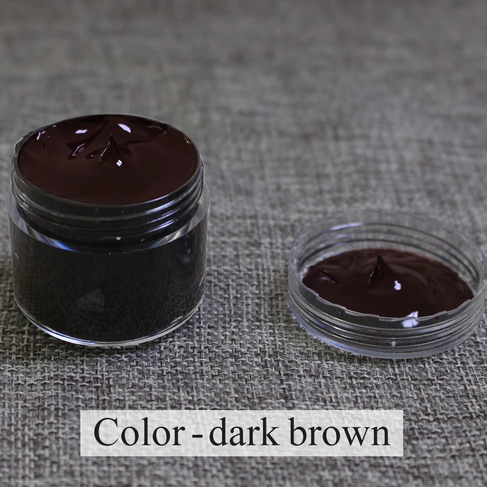 

30ml Dark Brown Leather Paint Shoe Cream Polish Coloring in Bag Sofa Car Seat Scratch Leather Dye Repair Retore Recover Yongbo