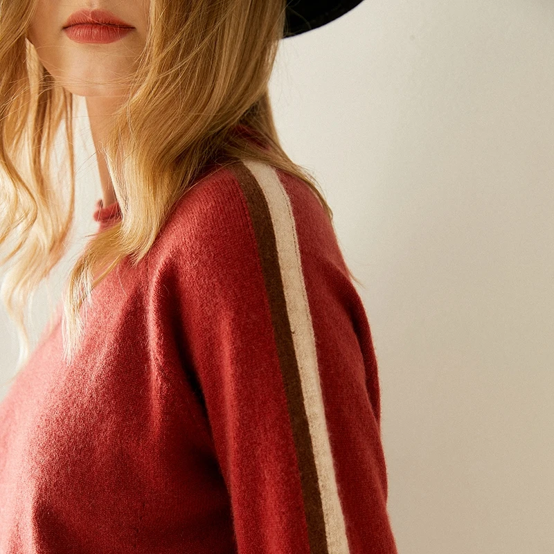 Новинка Осень-зима модный кашемировый свитер 100% чистый кашемир Универсальный