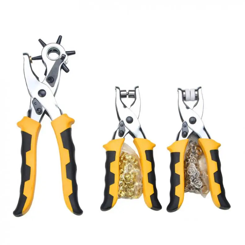 

3 pcs / lot 3 in1 Leather Punching Pliers Pressure Pliers Chrysanthemum Pliers Setter Tool Kit with Belt Buckle and Daisy Buckle