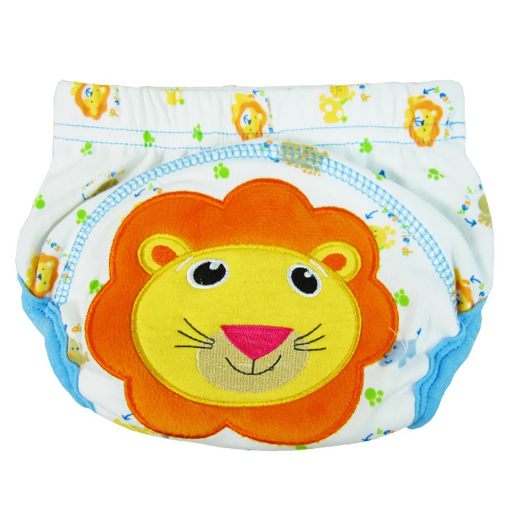 Orange lion Детские летние трусики для приучения к горшку детские штаны-подгузники для мальчиков детские подгузники для девочек подгузники штаны дышащие многоразовые трусы для обучения туалету - Цвет: Orange lion