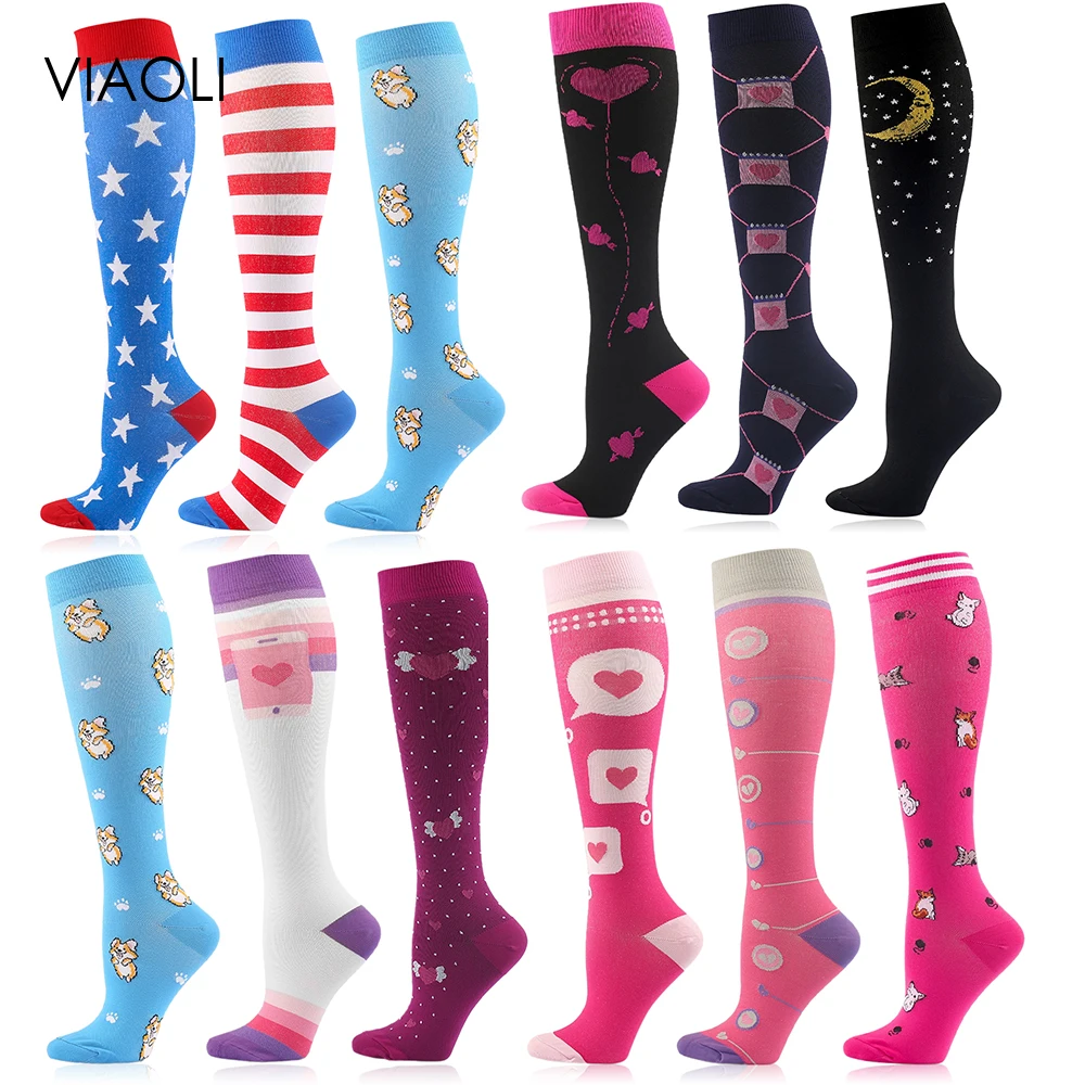 

Men Women (3 Pairs) Compression Socks Are The Best for Graduating Athletic and Medical Running Flying Traveling Wholesale Socks