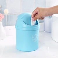 2020 new creative mini desktop trash can small flip top trash can home living room with lid plastic paper basket