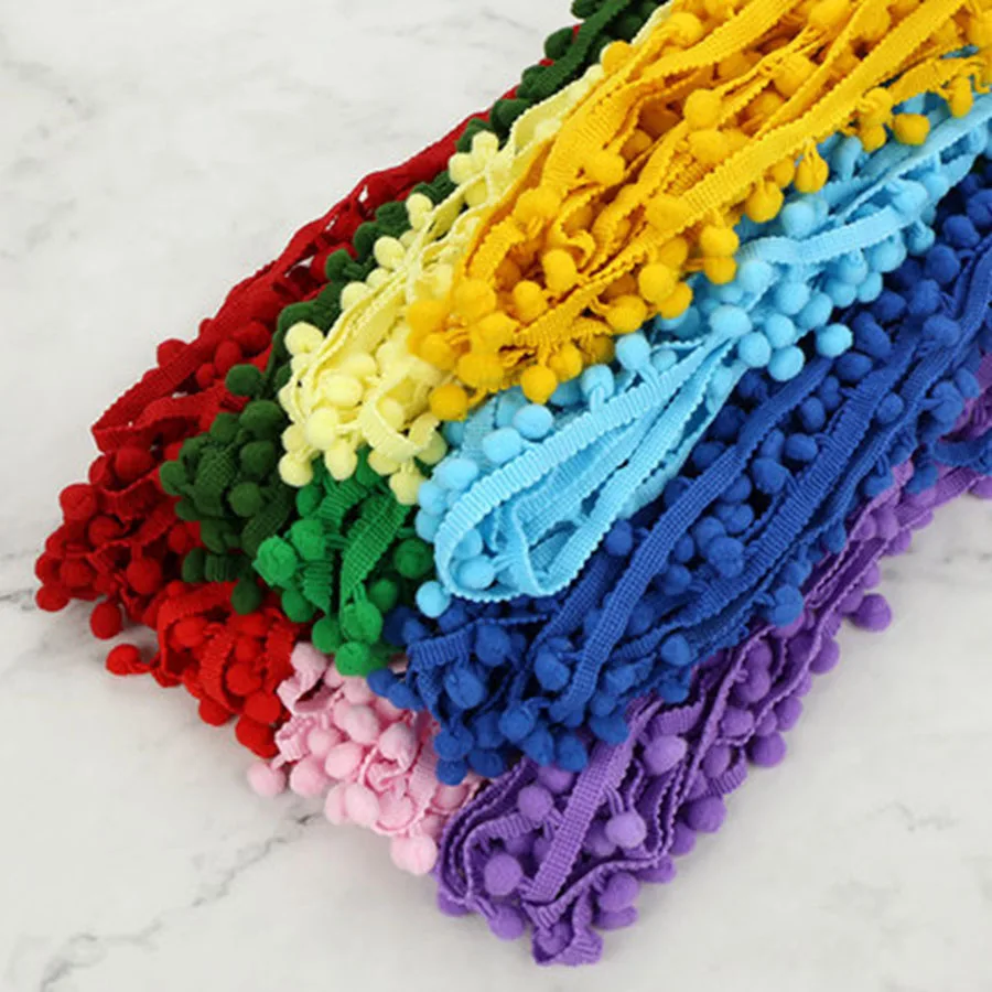 5 ярдов/лот помпонами джинсовое пальто с бахромой в виде шариков для девочек мяч