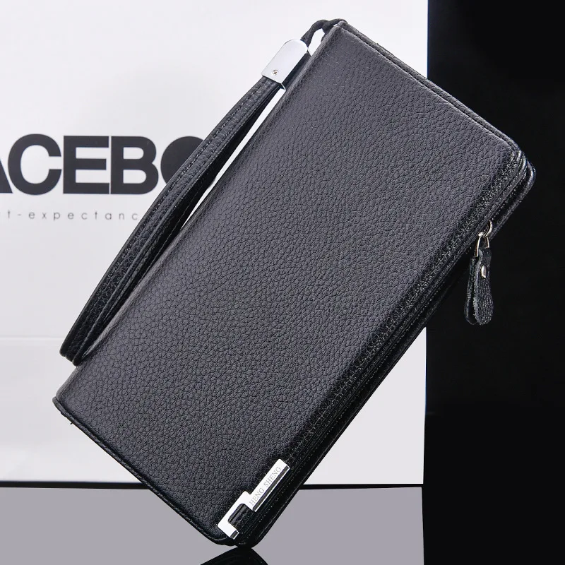 

Men's long wallet multi-function large-capacity mobile phone bag business youth multi-card position zipper buckle strap clutch