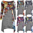 40 # размера плюс женские модельные туфли обувь Повседневное бохо платье-туника с принтом круглый вырез платье прямого кроя с асимметричным подолом платье Винтаж платье Vestido De Muj